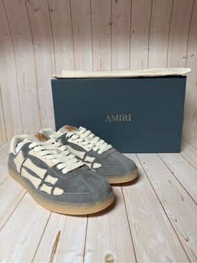 AMIRI Pacific Bones Suede Low-Top Sneakers Dark Grey Sz 41 / 8